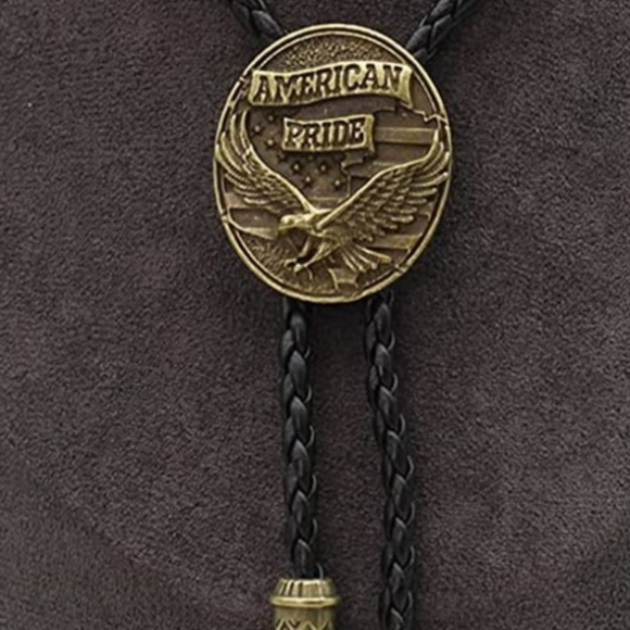 New western eagle American pride bolo tie approximately 40". Many others listed - Picture 3 of 3